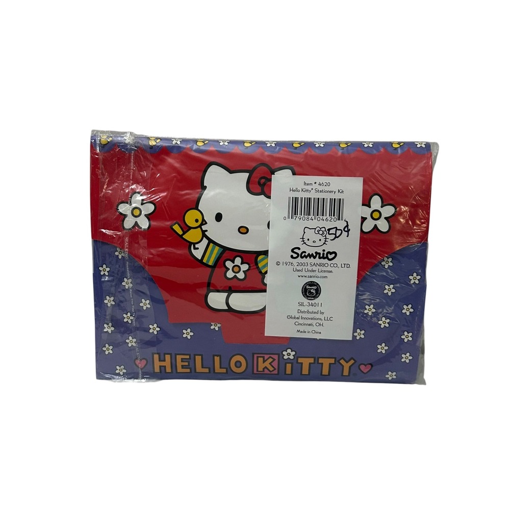 Vtg 2003 Hello Kitty Stationery Kit Portfolio Case Sealed NOS Sanrio Y2K 4620